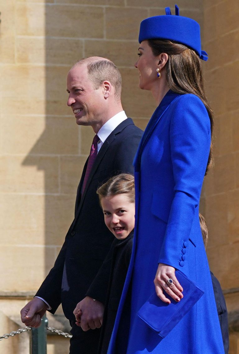 Принц Уильям, Кейт Миддлтон, принц Луи и принцесса Шарлотта.