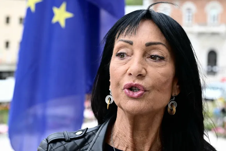 Monfalcone paremäärmuslik linnapea ja Liiga Euroopa Parlamendi valimiste kandidaat Anna Maria Cisint 26. aprillil 2024. aastal.