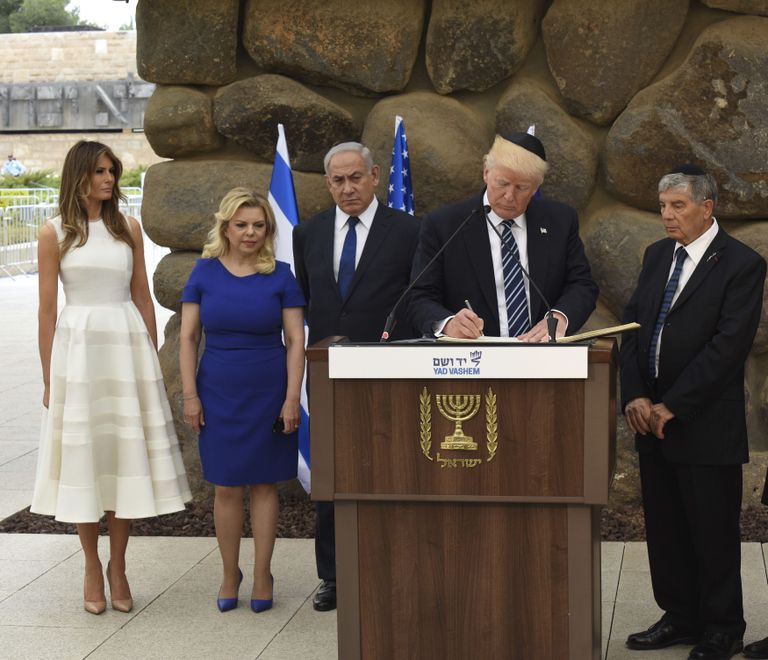 Donald ja Melania Trump Iisraeli holokaustimuuseumis