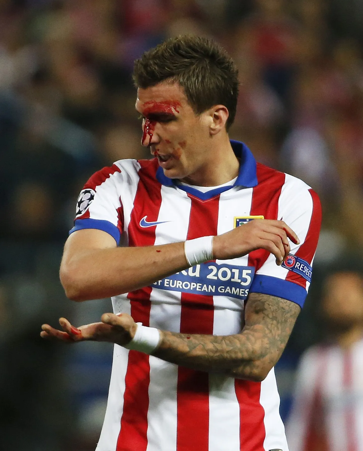 Mario Mandžukic kohtumises Madridi Reali vastu.