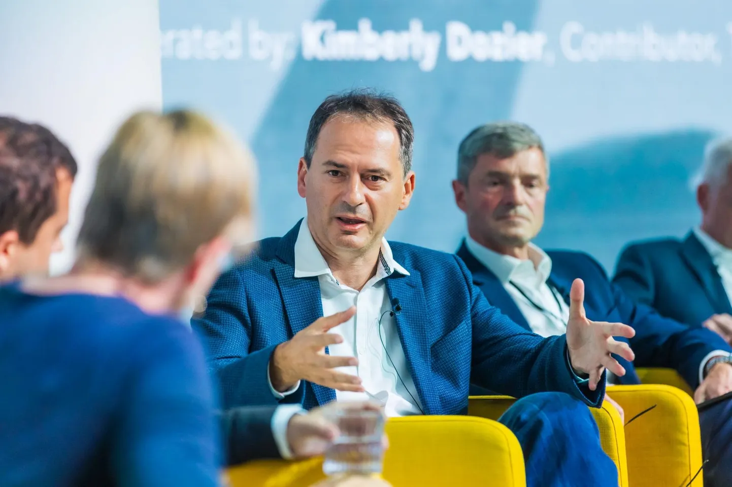 Hristo Grozev Lennart Meri konverentsil.  FOTO: Arno Mikkor