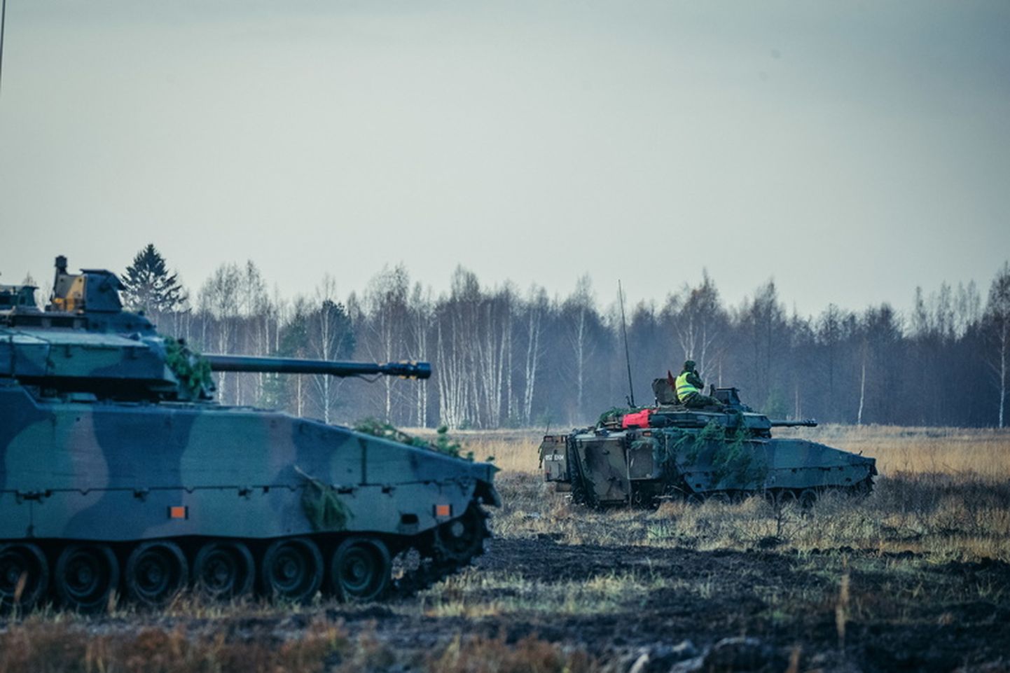 БМП CV90 Эстонских сил обороны на учениях в Латвии.