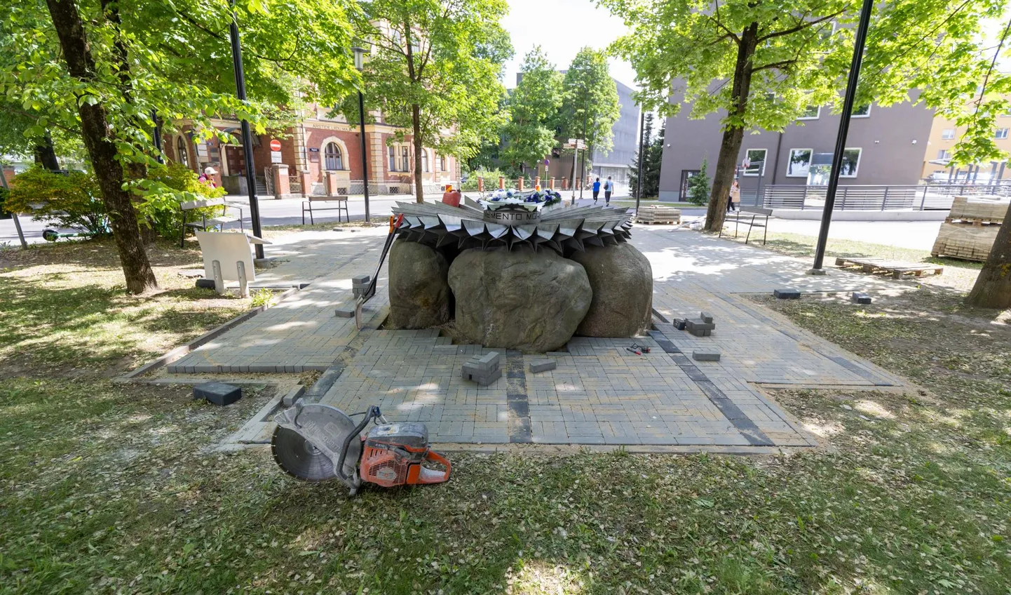 Tööd Rukkilille mälestusmärgi juures lõpevad tuleval nädalal.