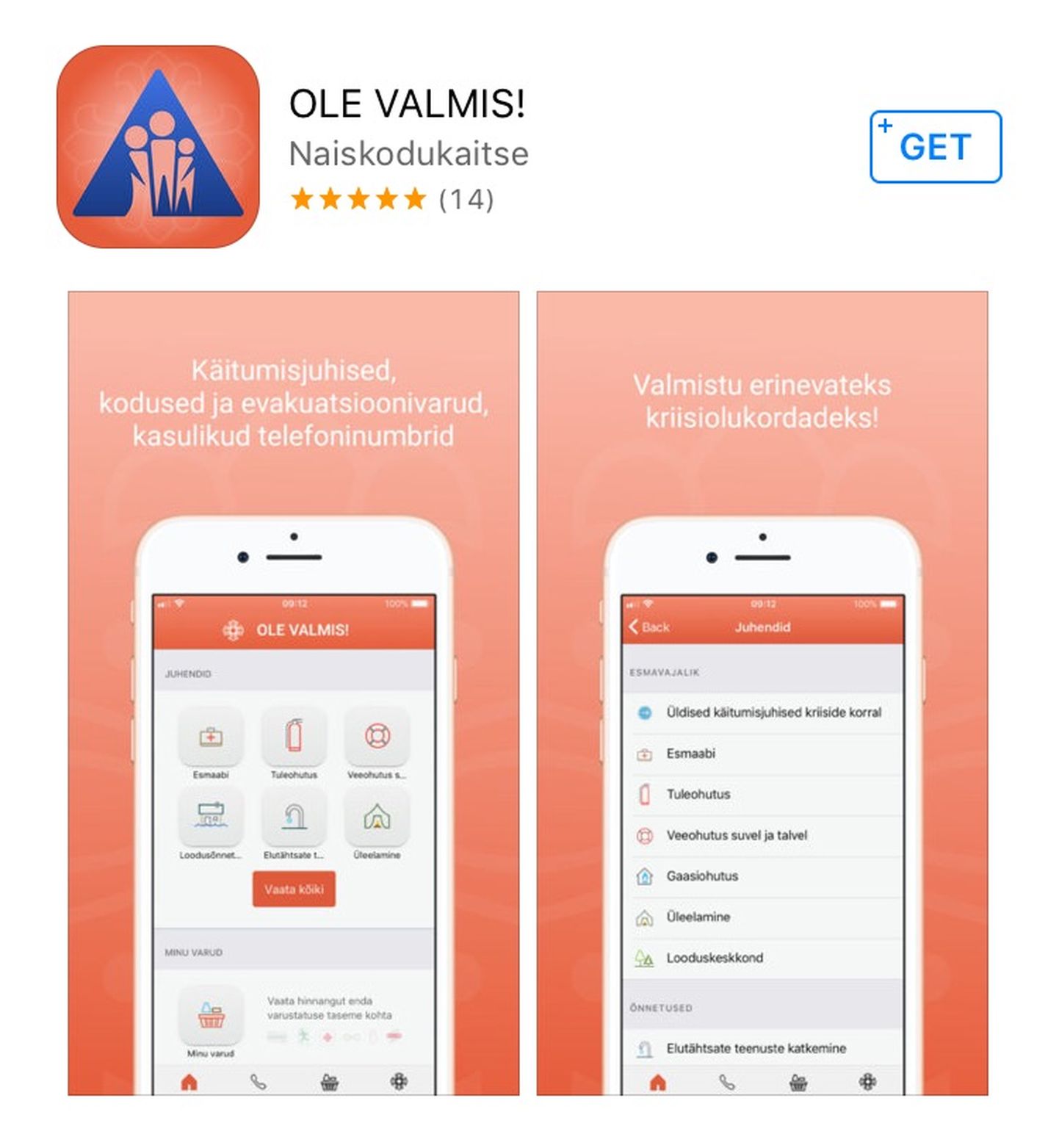 Скриншот мобильного приложения Ole valmis!.
