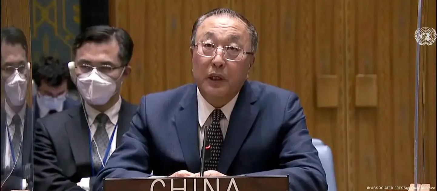 Постоянный представитель Китая при ООН Чжан Цзюнь, февраль 2022 года