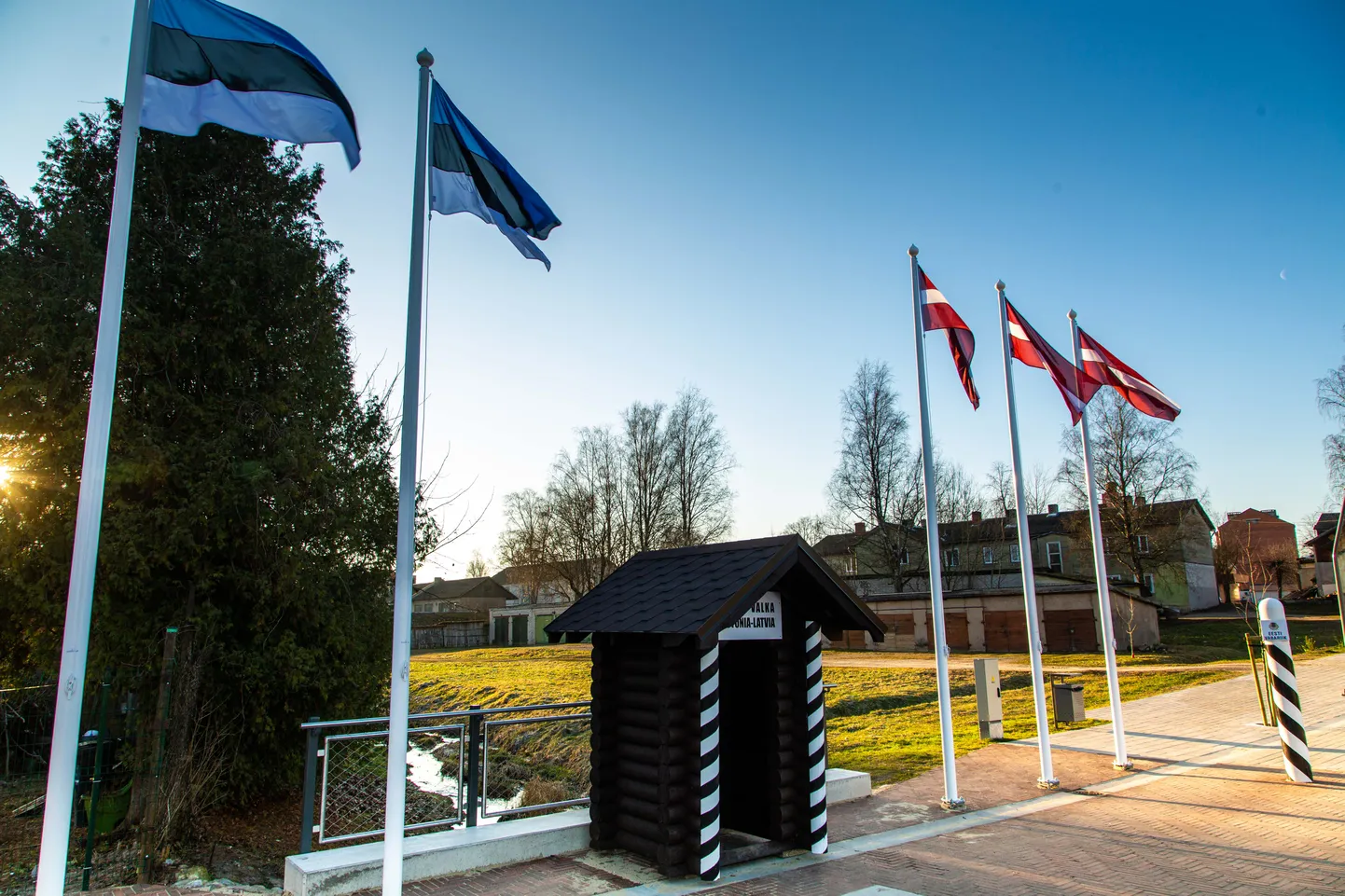 Eesti-Läti piir Valga ja Valka vahel.