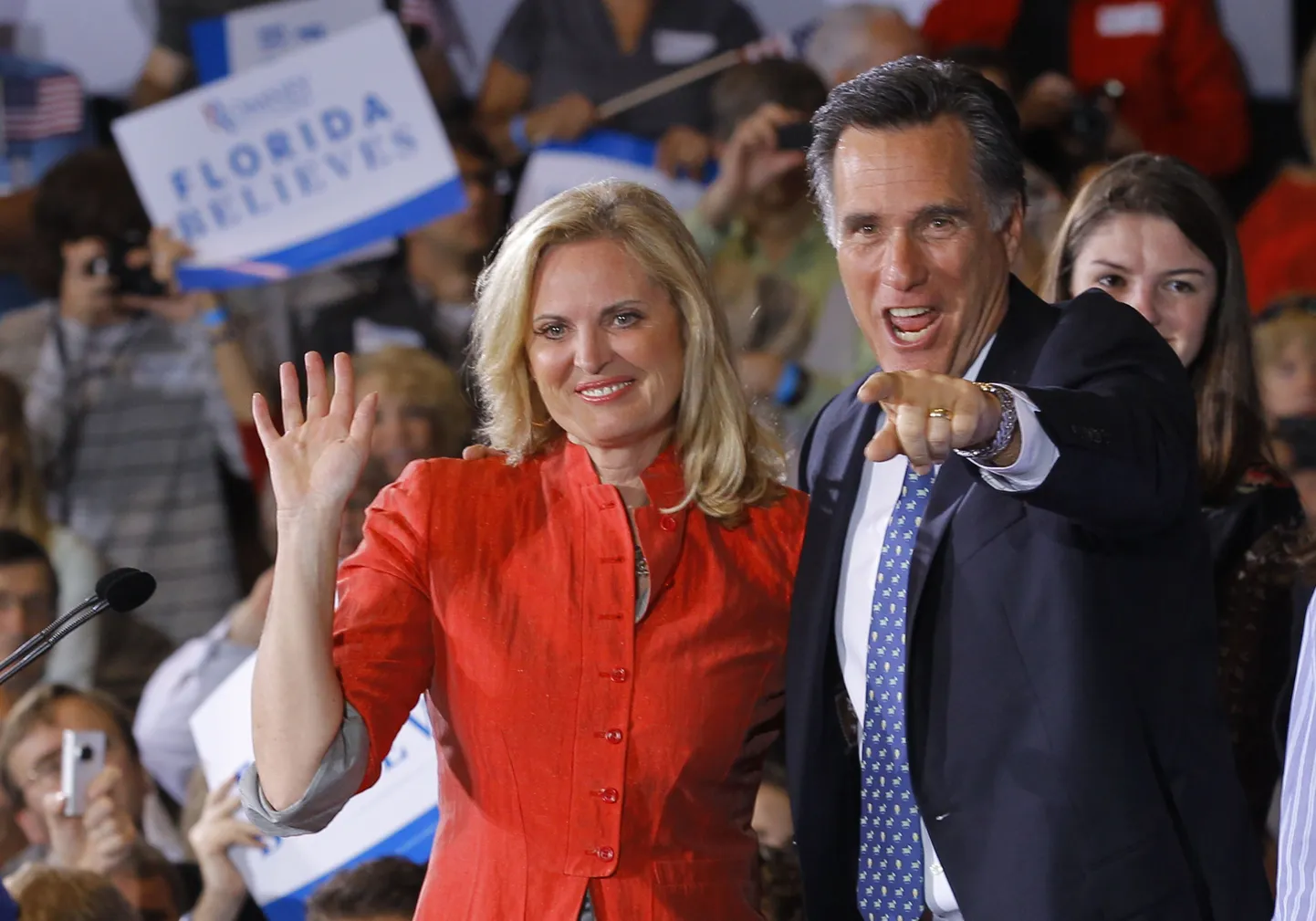 Mitt ja Ann Romney Florida eelvalimistel.