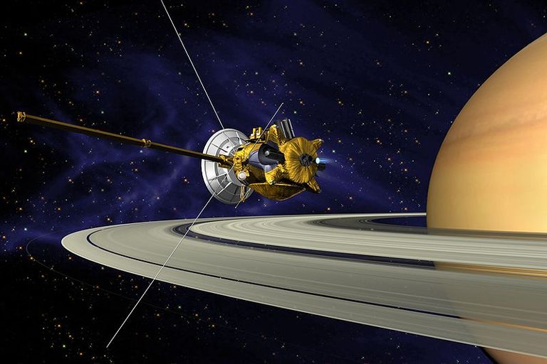 Saturna zonde "Cassini" mākslinieka interpretācijā.