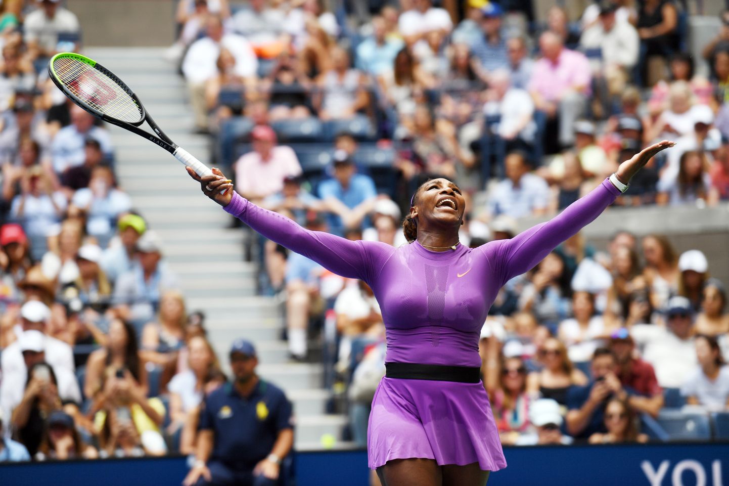 Serena Williams USA lahtistel.