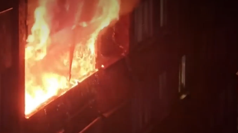 ВИДЕО ⟩ Пожар в Даугавгриве унес жизнь мужчины