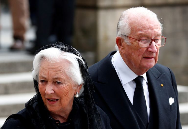Belgia ekskuningas Albert II ja ekskuninganna Paola mais 2019 Luksemburgi suurhertsogi Jeani matusel