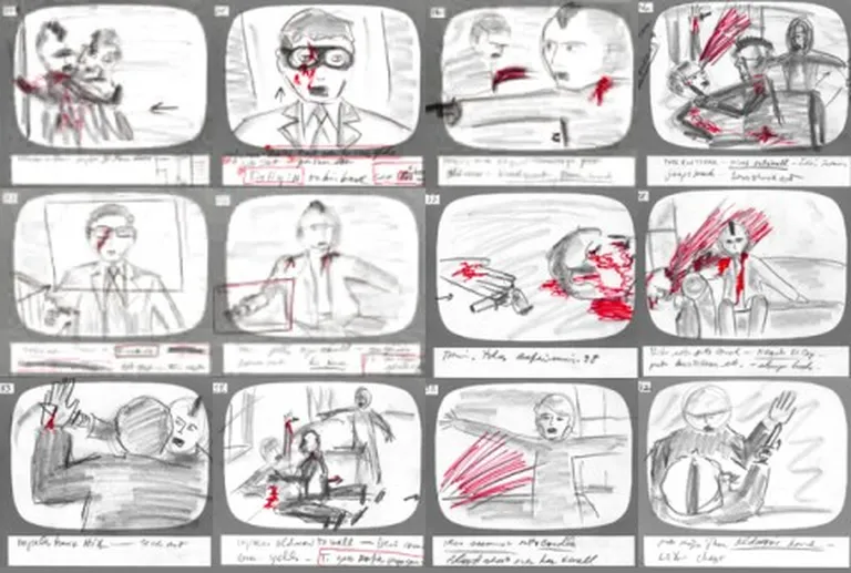 Martin Scorsese mängufilmi «Taxi Driver» (1976) storyboard