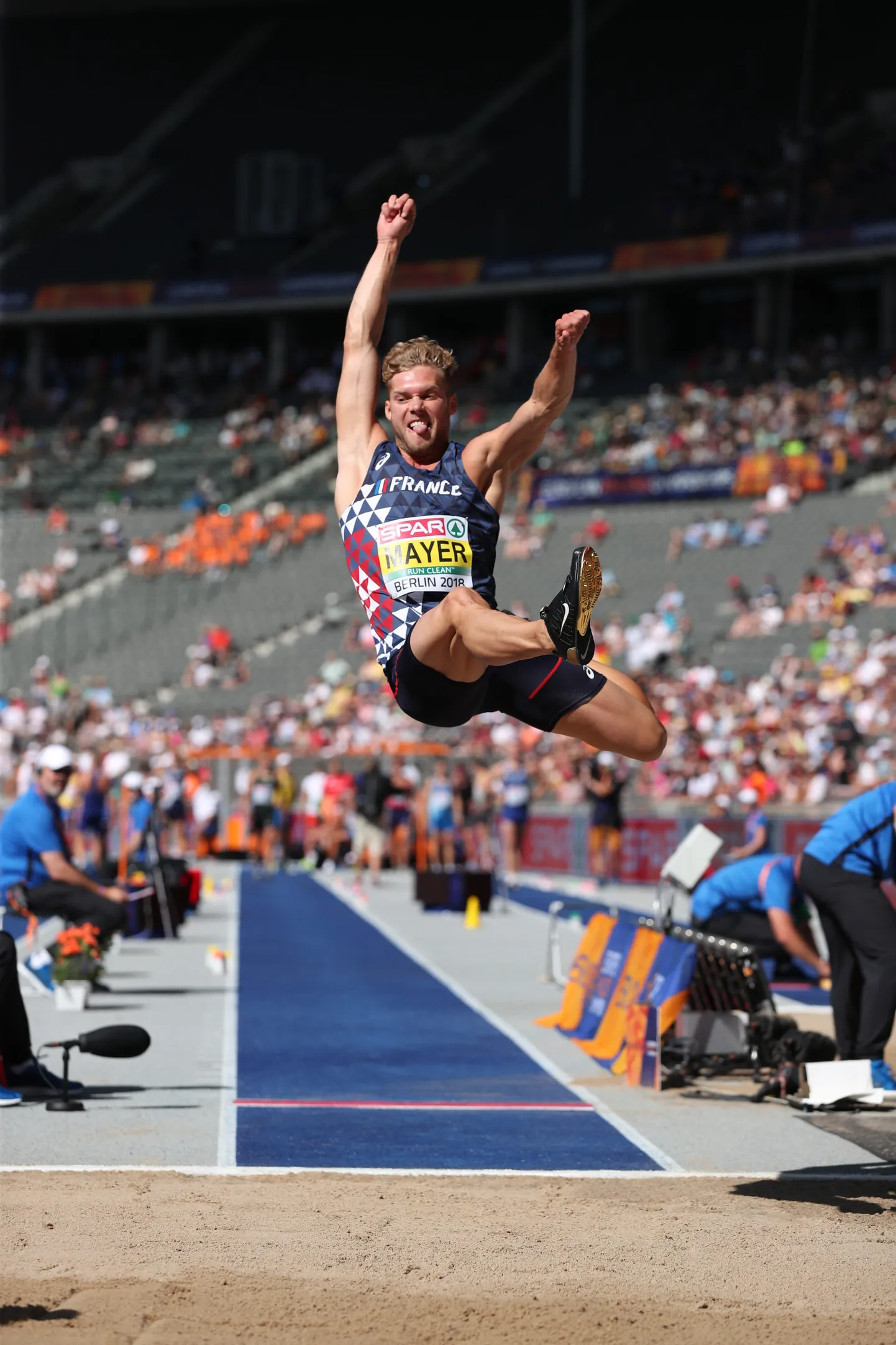 Berliini EM, kümnevõistluse kaugushüpe. Kevin Mayer.