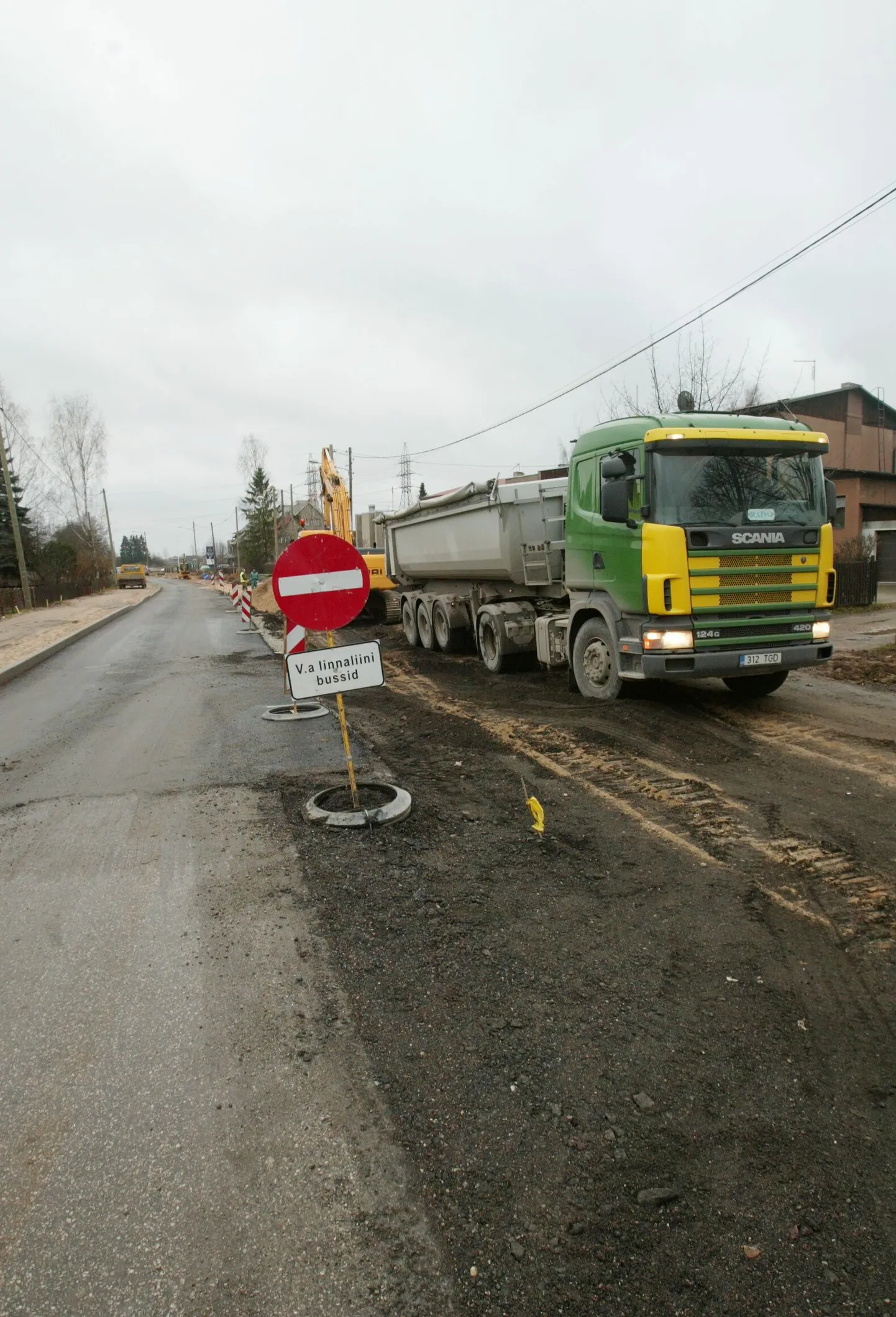 Võru tänava teetööd. Foto on illustratiivne.