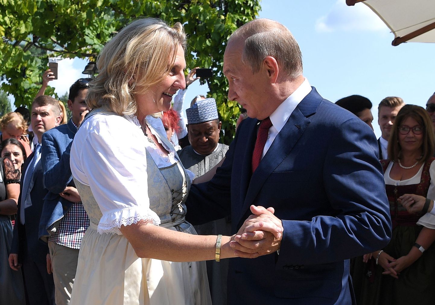 Kārina Kneisla un Vladimirs Putins.