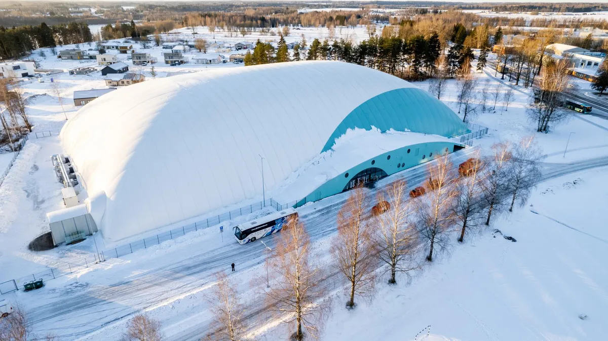 Just nii suur näeb välja mullu jaanuaris Viljandis valminud jalgpallihall.