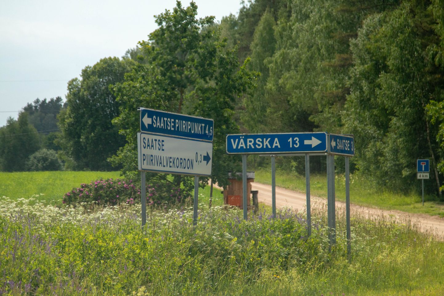 Eesti-Venemaa riigipiir Saatse kandis.