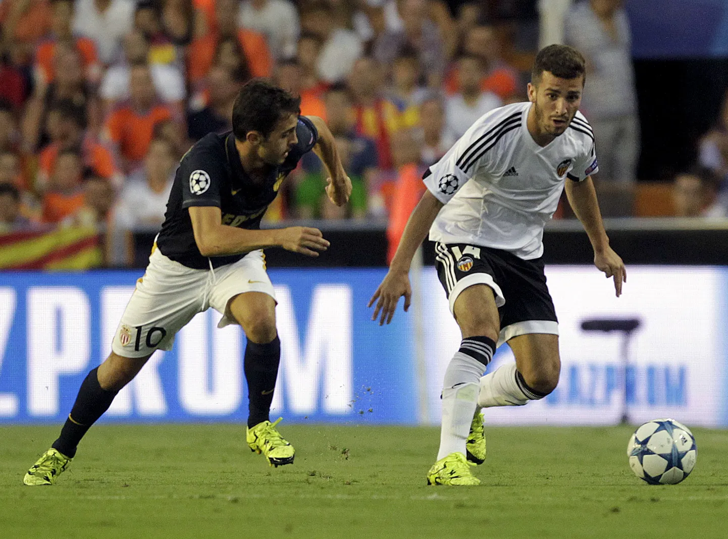 Valencia ja AS Monaco kohtumine Meistrite liigas.