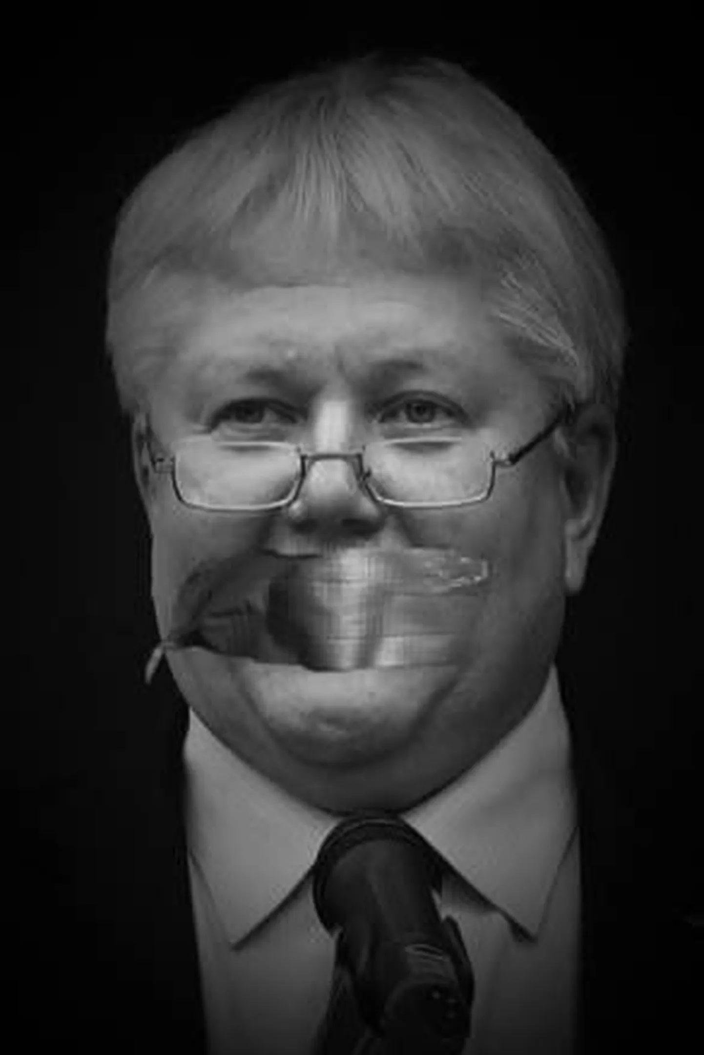 Huumoripilt: Kultuuriminister Rein Lang ja kultuuritegelaste meeleavaldus