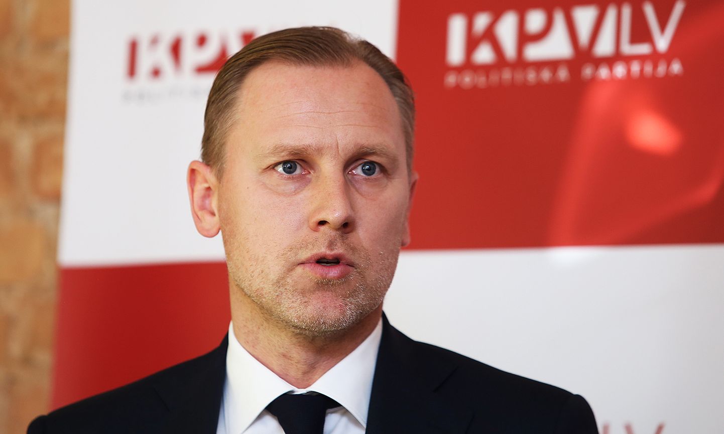 Partijas "KPV LV" pārstāvis - premjera amata kandidāts Aldis Gobzems.