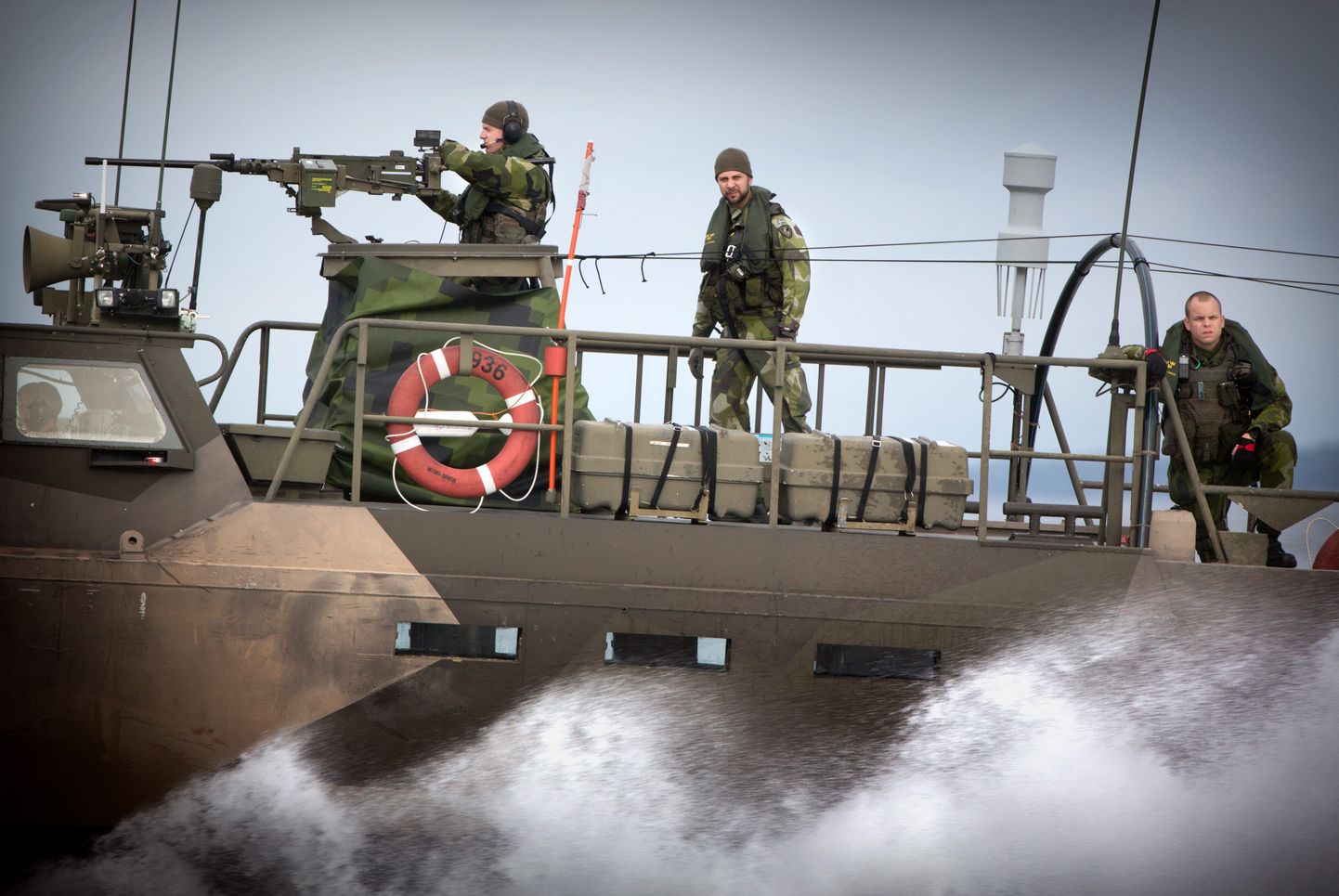 Rootsi mereväelased Combat Boat 90 pardal Stockholmi saarestikus 21. oktoobril.