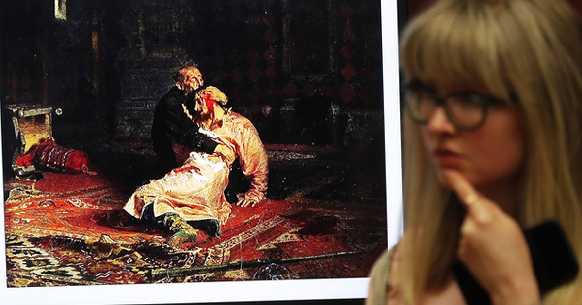Приплыли мужчина в Третьяковке напал на картину Репина
