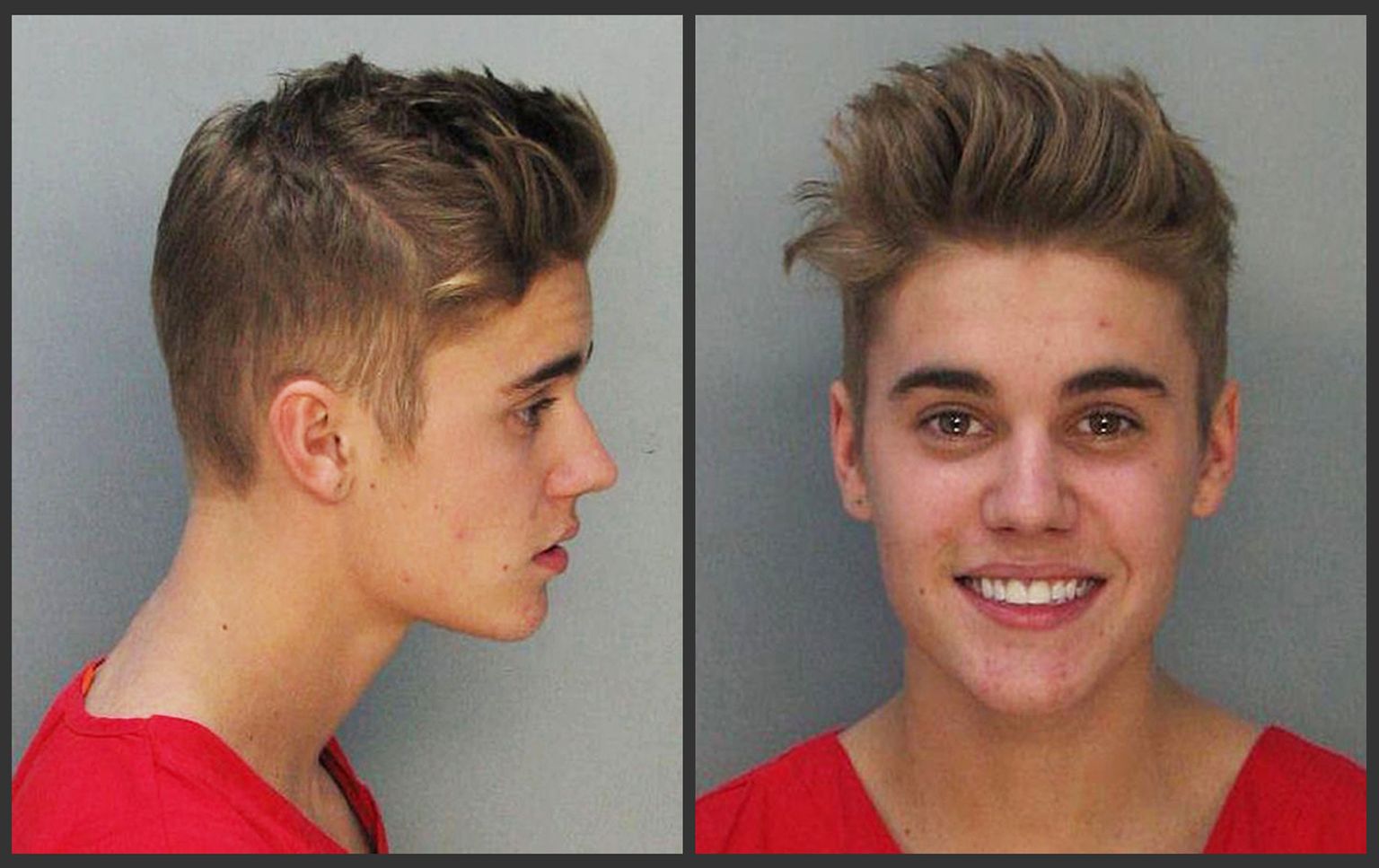 Justin Bieber vahistamise päeval, 23. jaanuaril 2014.