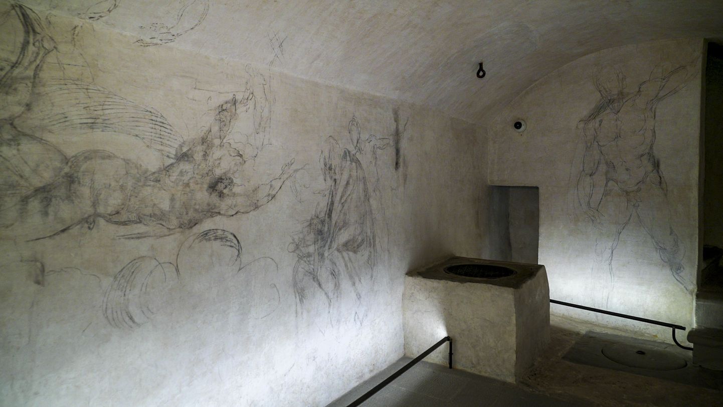 Salaruum Firenze Medici suguvõsa kabelis, kus renessansikunstnik Michelangelo end 1530. aastal paavsti eest peitis ja seintel kätt harjutas