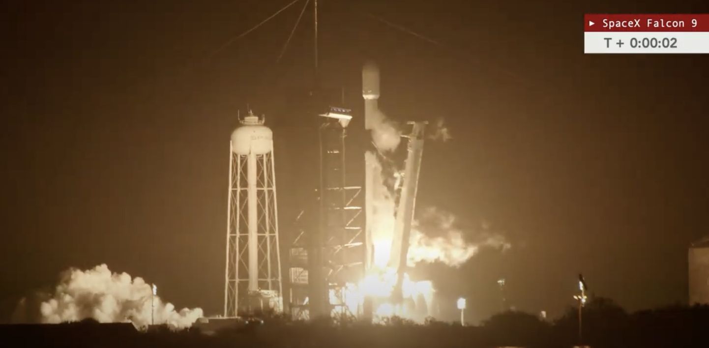 Kuu-raketi start õnnestus! SpaceXi Falcon 9 raketi start Floridast 15. veebruaril 2024 kell 8.05 Eesti aja järgi.