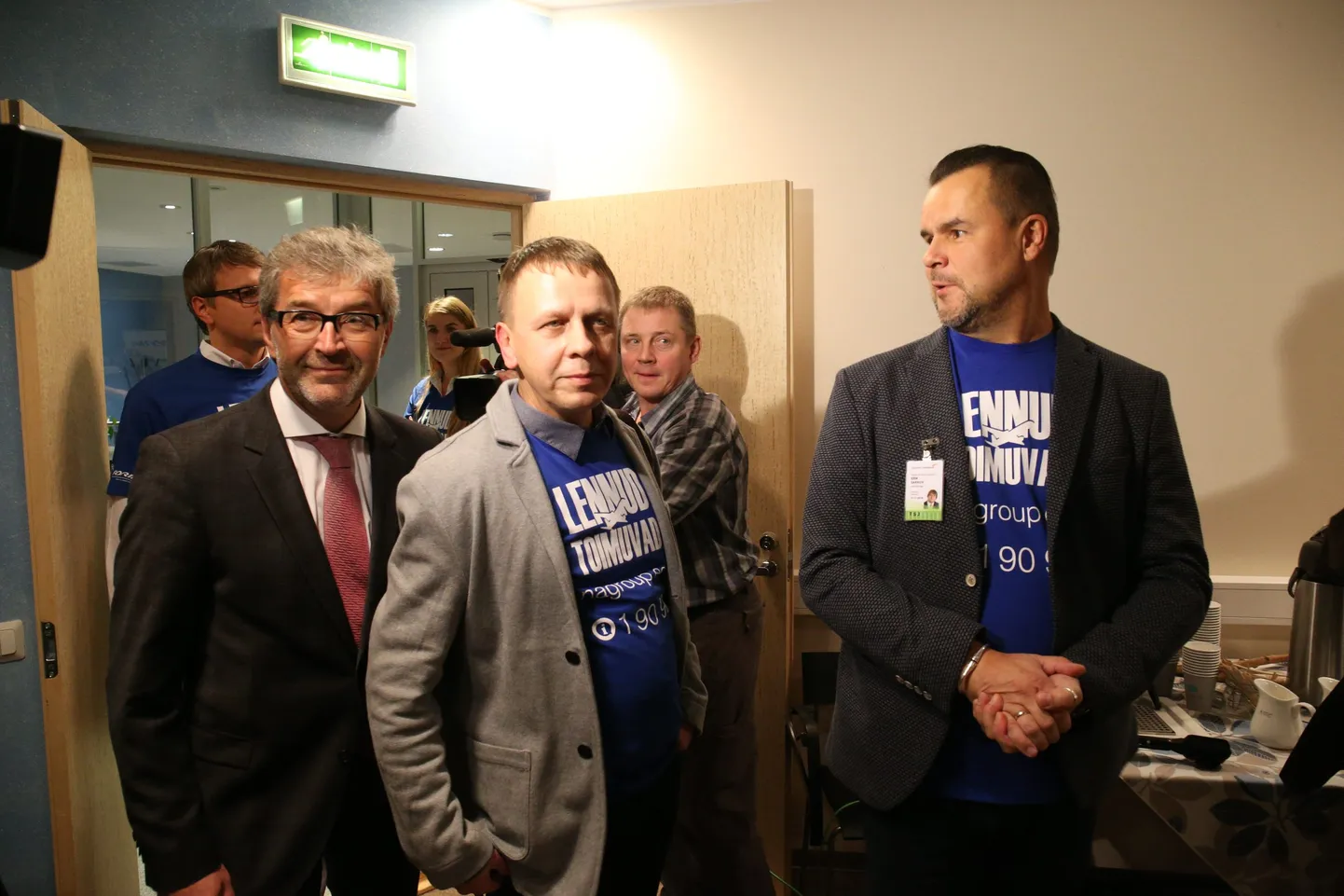 Uue lennufirma Nordic Aviation juhatuse liikmed. Vasakult: nõukogu esimees Peeter Tohver, juhatuse esimees Jaan Tamm ja juhatuse liige Erik Sakkov.