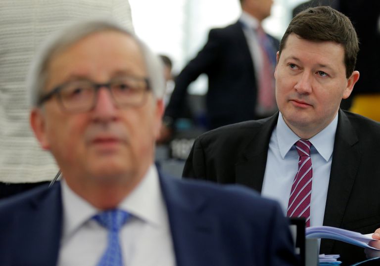 Martin Selmayr (paremal) ja Jean-Claude Juncker