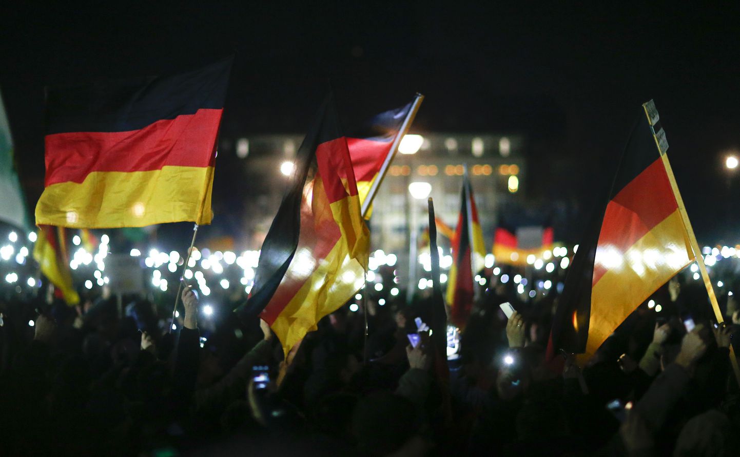 Sakslased Dresdenis sel talvel immigratsiooni vastu protestimas.