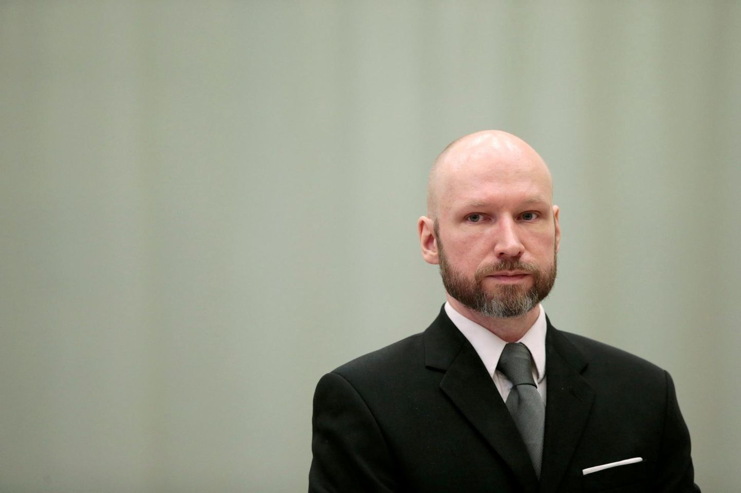 Anders Behring Breivik 2017. aastal oma kohtuasja appellatsiooniprotsessil.