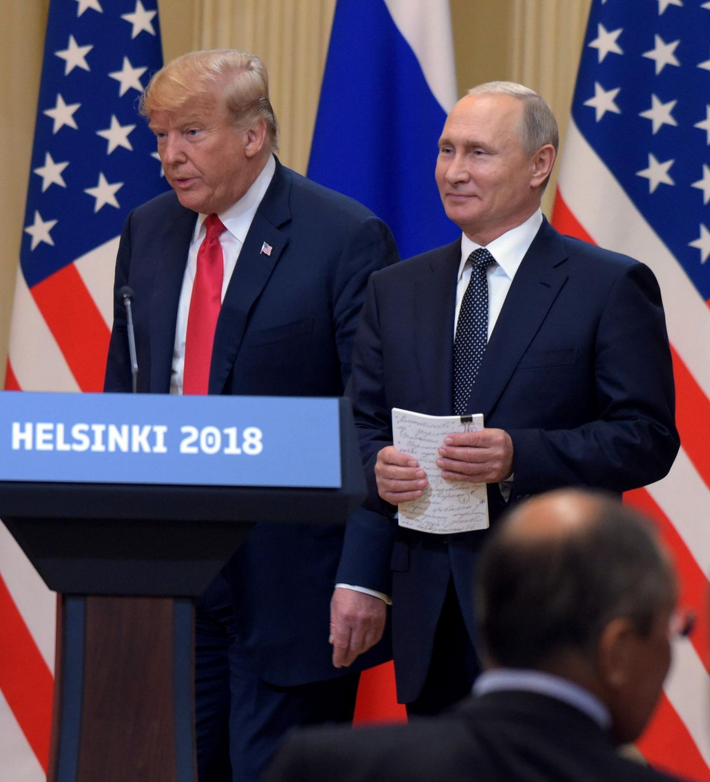 USA president Donald Trump (vasakul) ja Venemaa president Vladimir Putin Helsingis.
