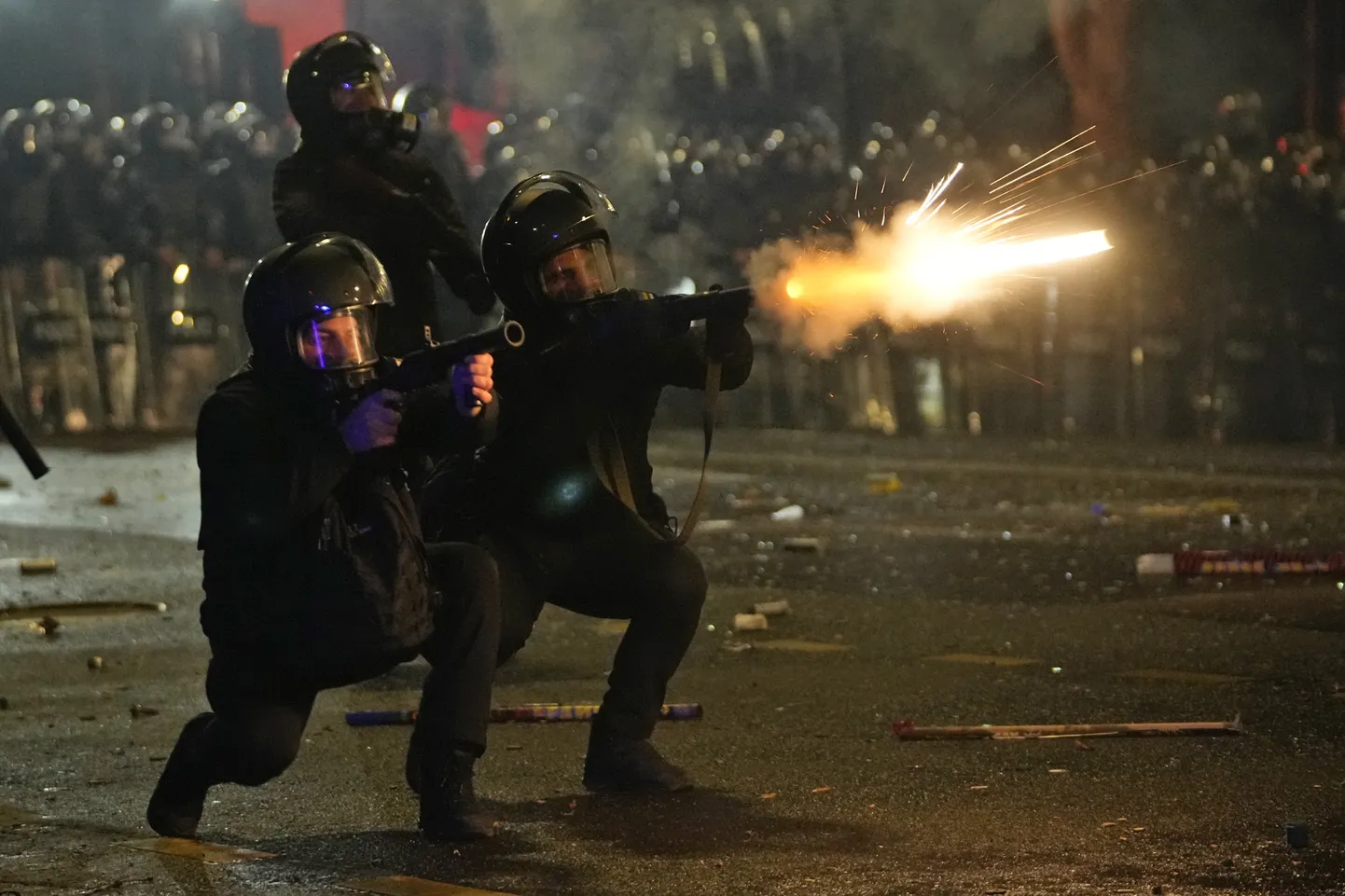 Разгон протестов в Грузии
