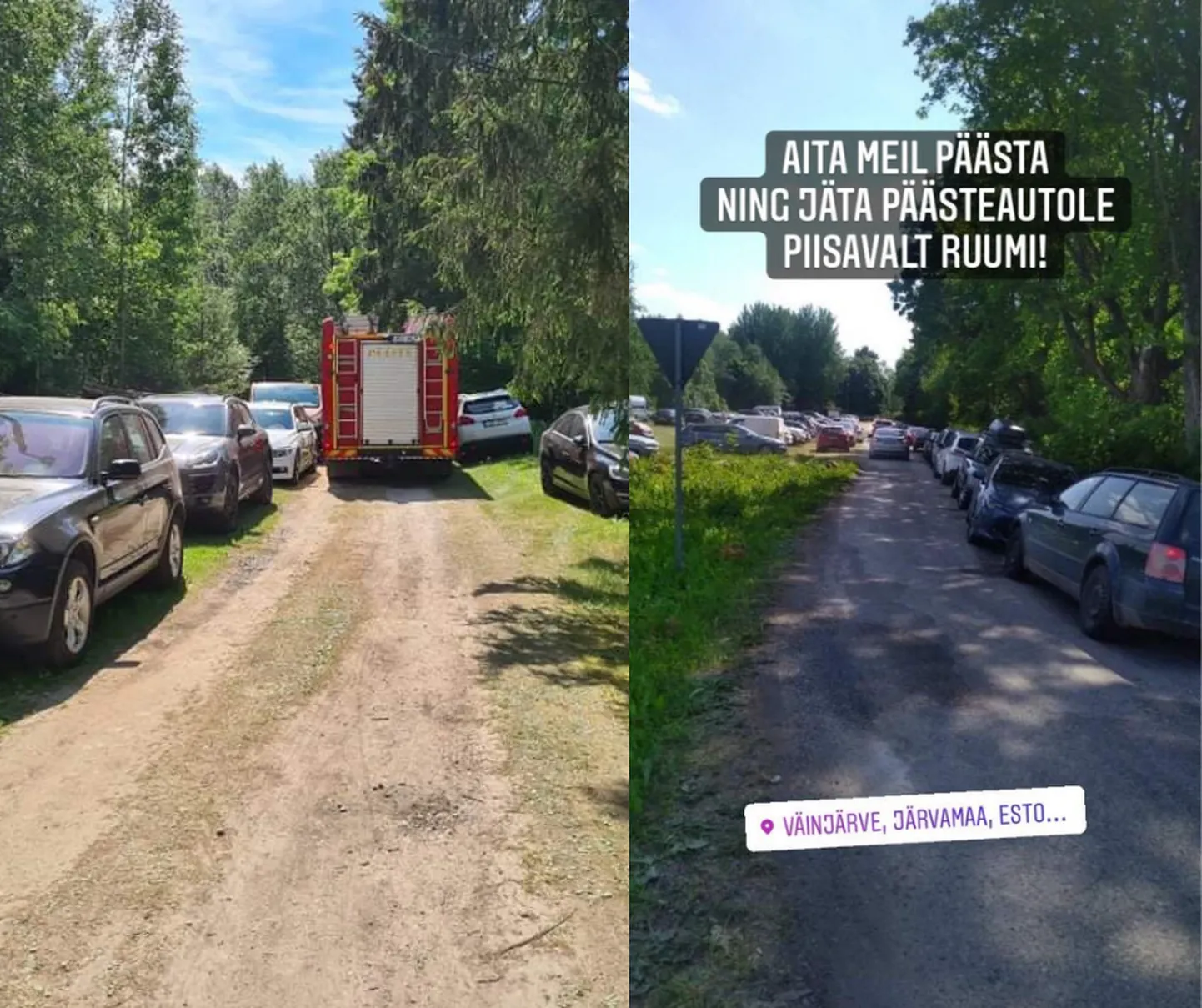 Päästeautod ei pääse abivajajateni.
