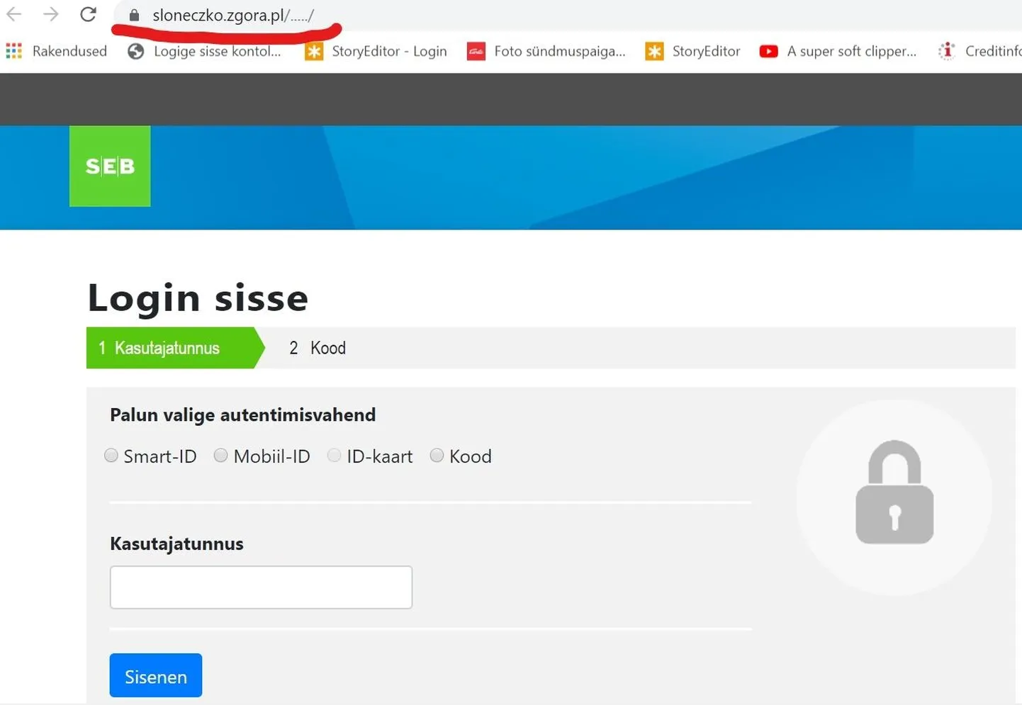Paistab nagu päris, kuid tegelikult pole. Aadressiribale viskas kirja https://sloneczko.zgora.pl/...../.