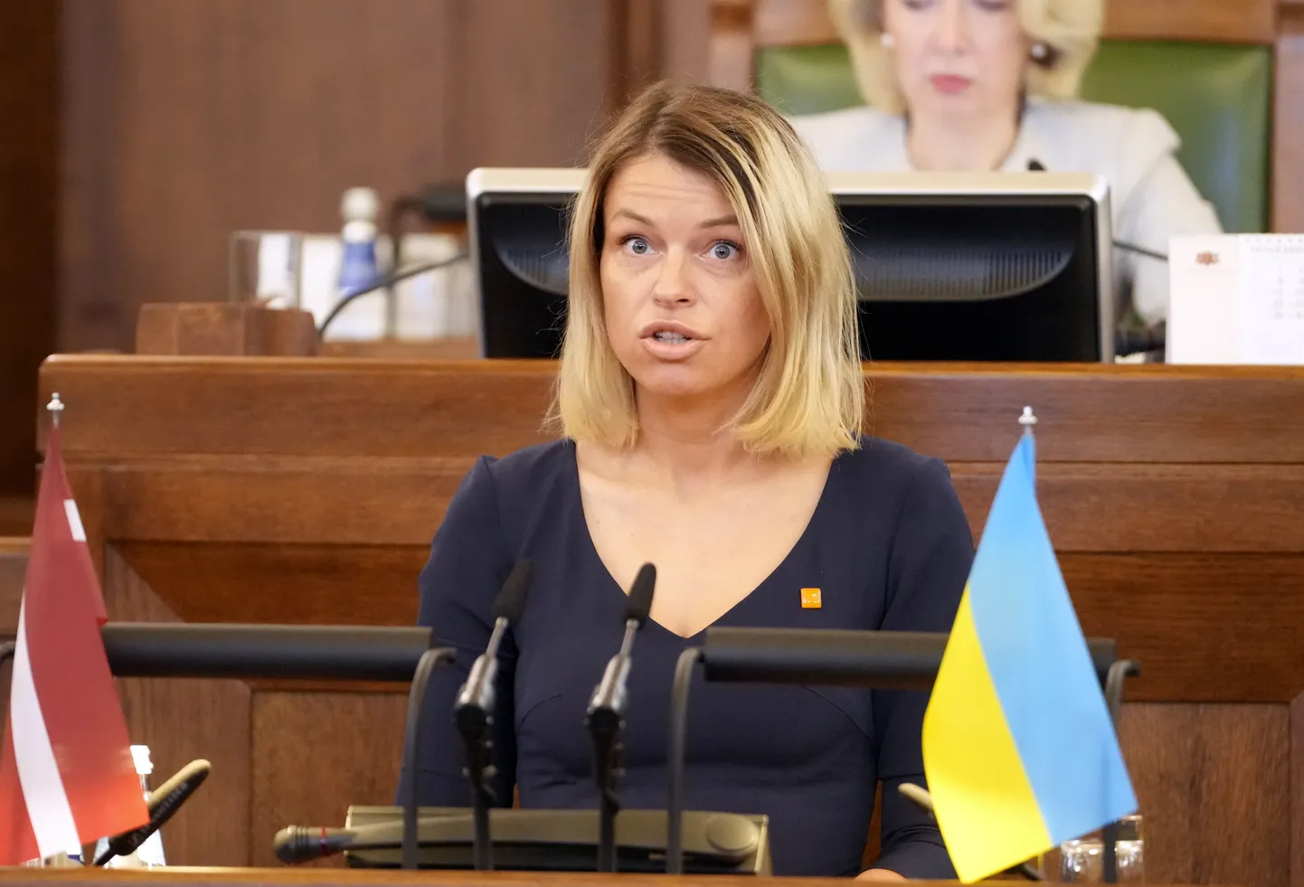 14. Saeimas deputāte Glorija Grevcova (Stabilitātei!).