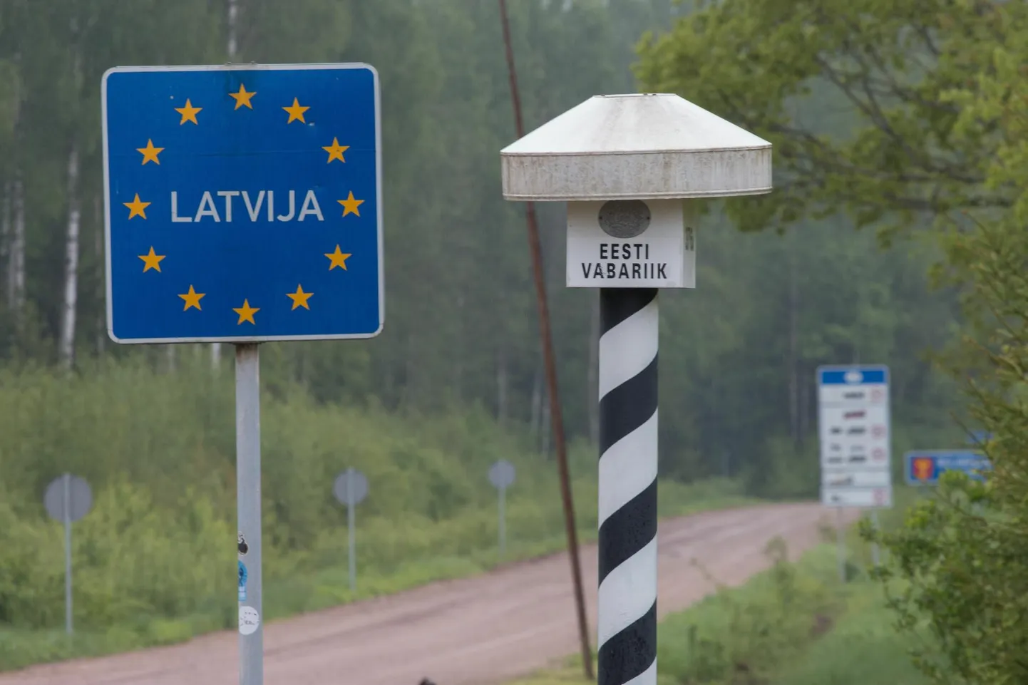 Eesti ja Läti riigipiir. Pilt on illustratiivne.
