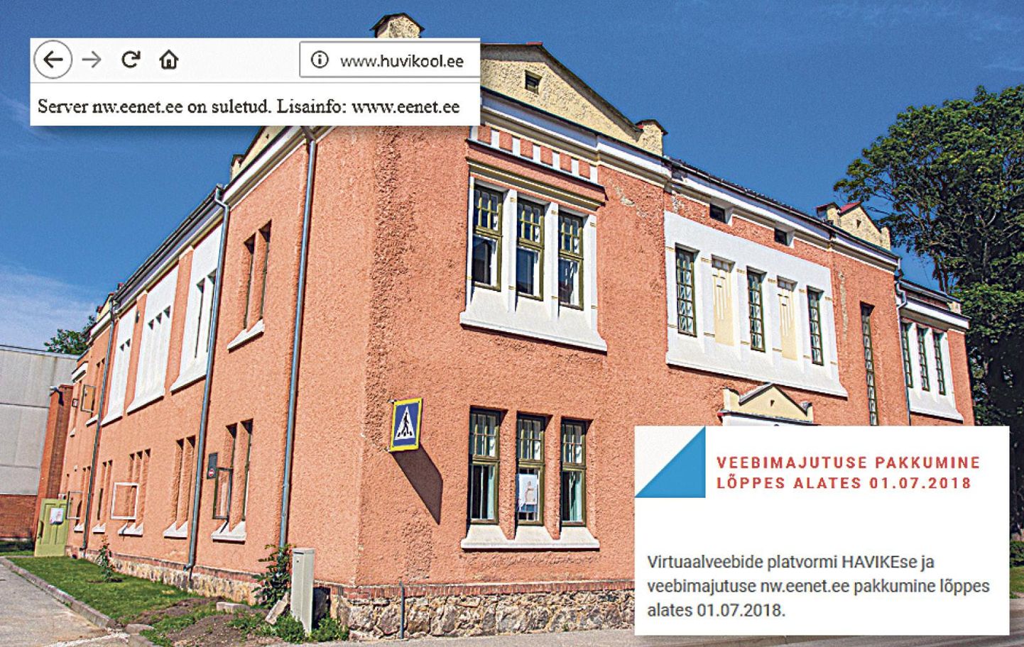 Viljandi huvikooli veebilehe asemel leiab teksti, et server on suletud. Eesti hariduse ja teaduse andmesidevõrgu kodulehelt saab lisaks teada, et see suleti 1. juulist.