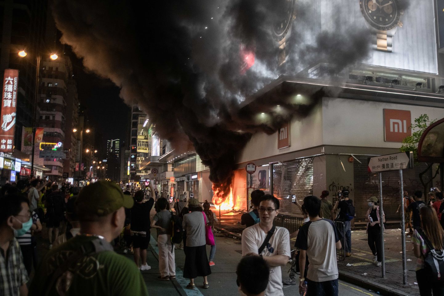 Rahutused Hongkongis.
