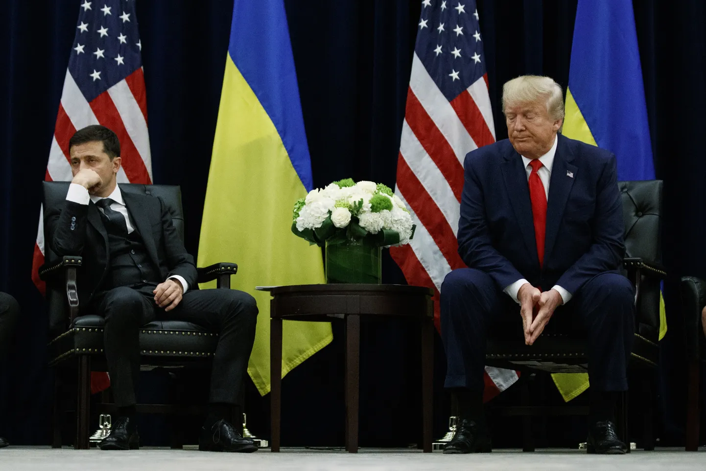 President Donald Trumpi ja president Volodõmõr Zelenskõi kohtumine 25. septembril 2019. a.