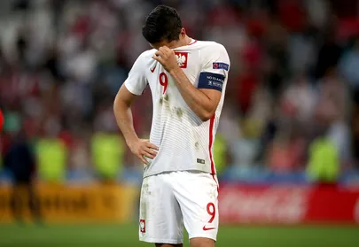 Pettunud Poola koondise tähtründaja Robert Lewandowski pärast kaotust penaltiseerias. Foto: