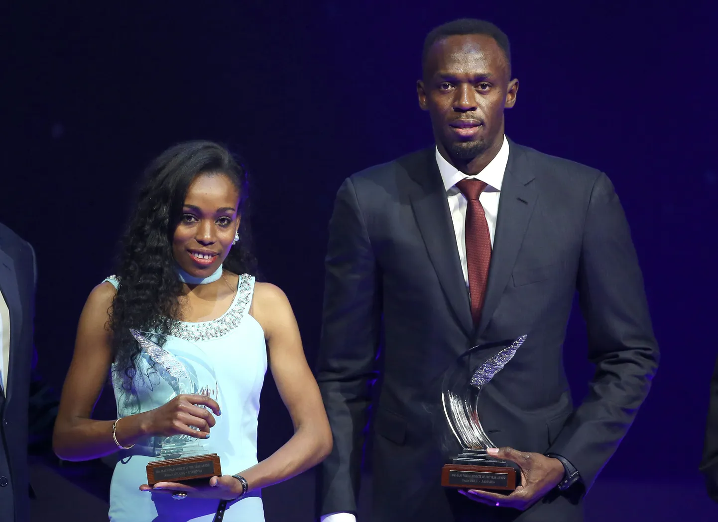 Almaz Ayana ja Usain Bolt eilsel galal.
