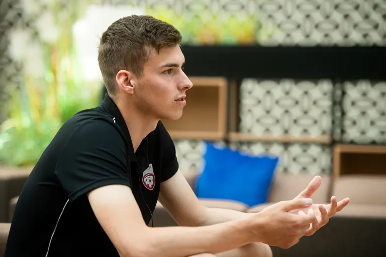 Roberts Uldriķis intervijas laikā.