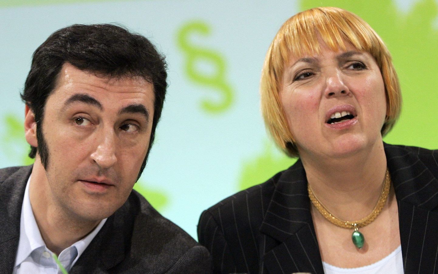Saksa roheliste erakonna uued kaaspresidendid Cem Ozdemir ja Claudia Roth.