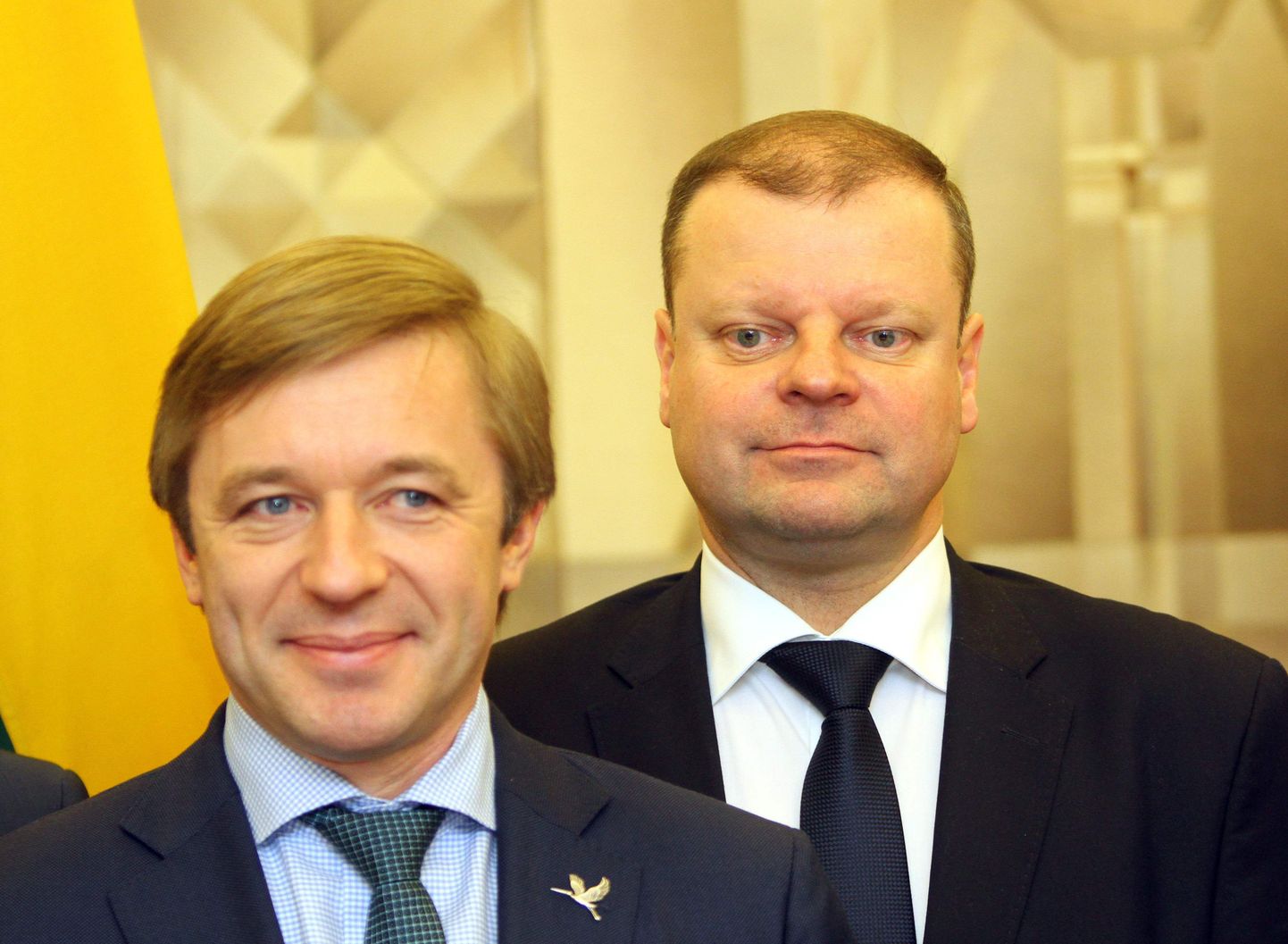 Leedu peaminister Saulius Skvernelis (paremal) ja Talurahva ja Roheliste Liidu esimees Ramūnas Karbauskis.