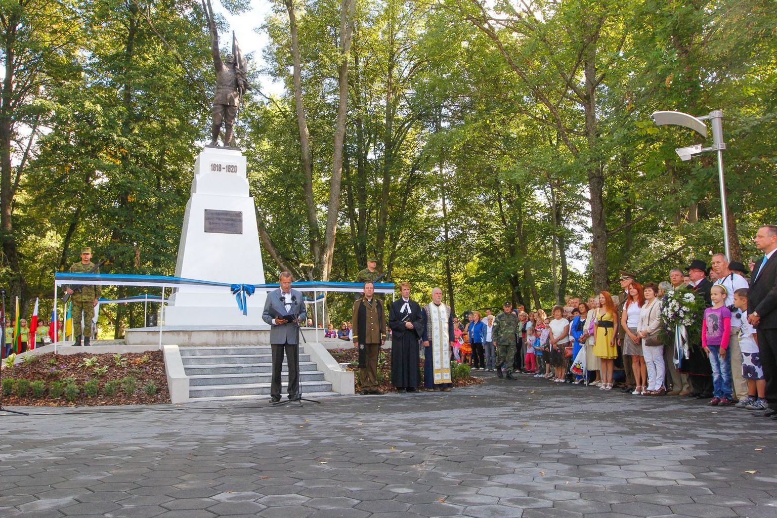 Eesti Vabariigi president Toomas Hendrik Ilves pidas Valga vabadussamba avamisel kõne.