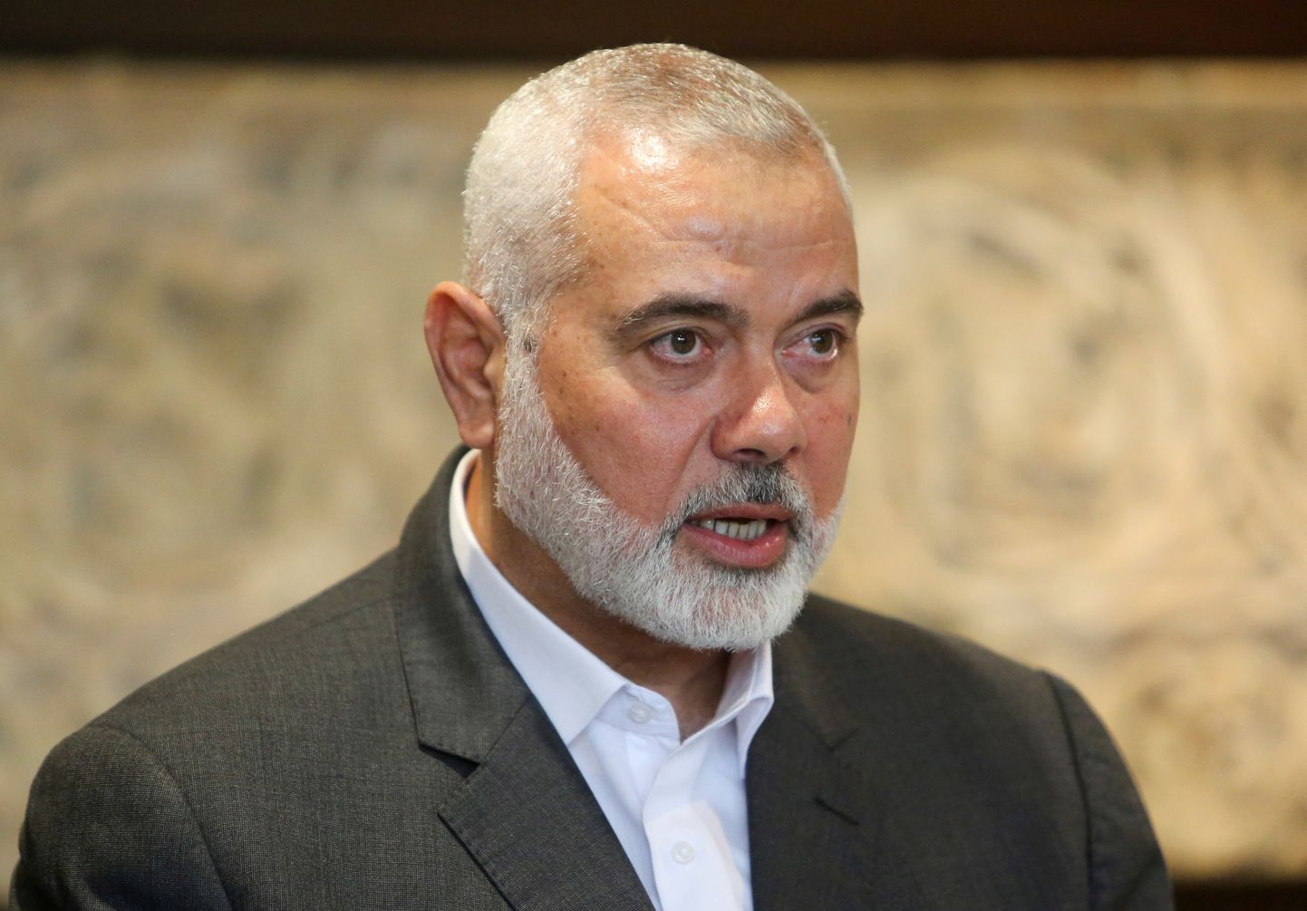 Palestīniešu teroristu grupējuma "Hamās" līderis Ismails Hanija.