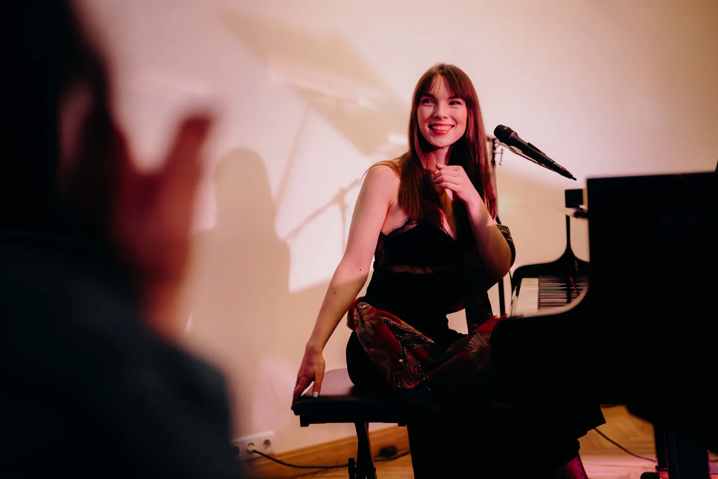 Катрина Гупало выступила в клубе "Страздумуйжа" - главном центре культурной жизни в Риге для людей с нарушениями зрения